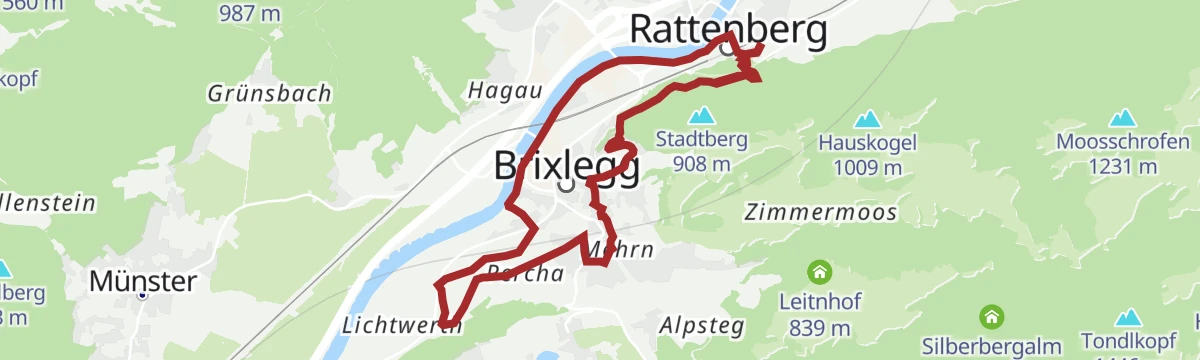 Route map: KulTour - Burgenweg Alpbachtal
